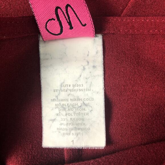 Wrapper High Waisted Red A Line Skirt - Picture 10 of 10